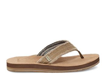 Sanuk Fraid Not Soft Top Eco Friendly Flip Flop Herr Beige | Sverige 377MQZ